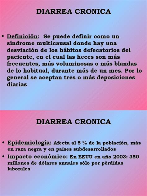 diarrea cronica - porque da diarrea
